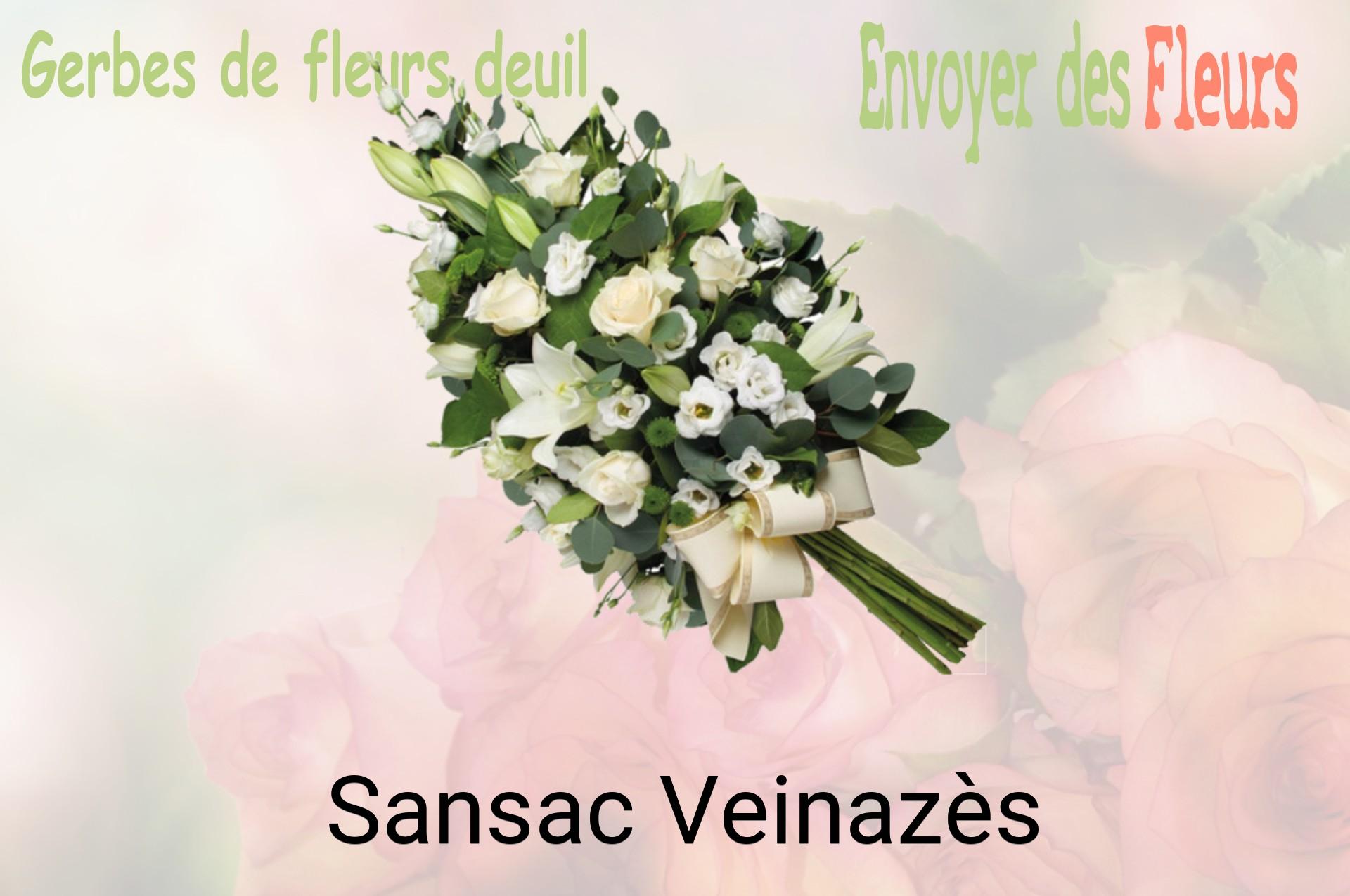 Gerbe de fleurs de deuil livrée à Sansac-Veinazès